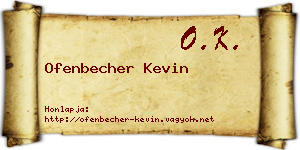 Ofenbecher Kevin névjegykártya