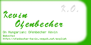 kevin ofenbecher business card